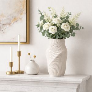 DORSEYSTONE CREAM VASE 17 (IN) 10