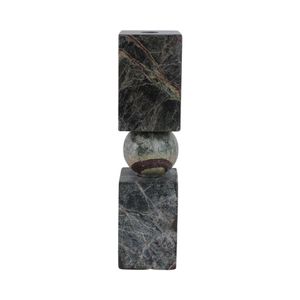 12X3" CHUNKY MARBLE TAPER HOLDER, FOREST GREEN 4
