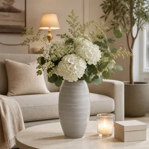 FINLEYTON GRAY GLASS VASE 13 (IN) 2