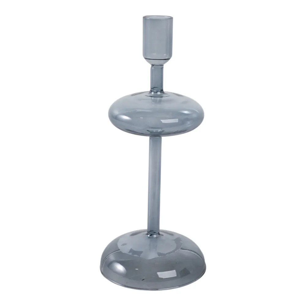 CROSBYHAM BLUE CANDLE HOLDER 10 (IN)