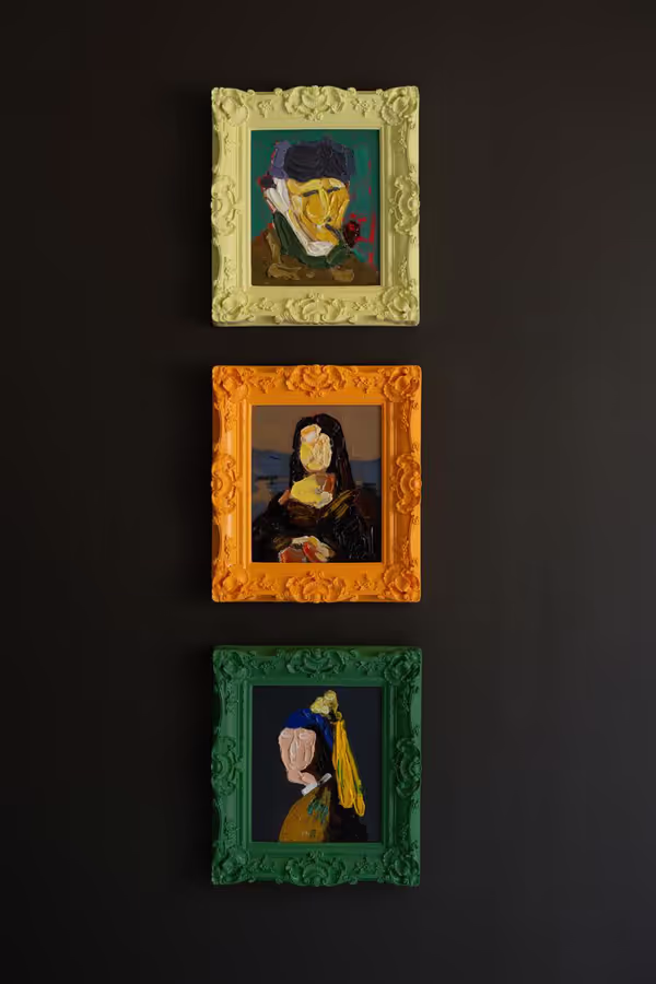 Set of 3 Framed Portrait Paintings
