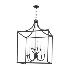 Prescott 24'' Wide 8-Light Chandelier - Matte Black 1