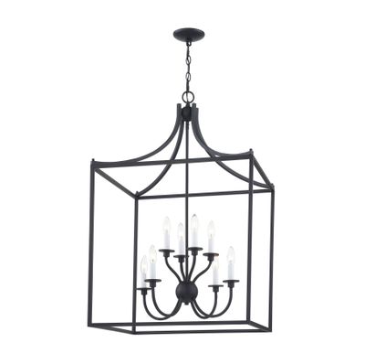 Prescott 24″ Wide 8-Light Chandelier - Matte Black