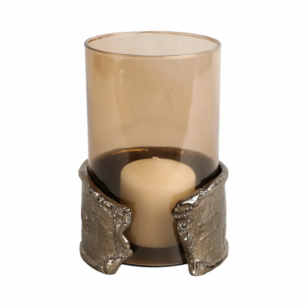 BAXTERMILL BROWN CANDLE HOLDER 8 (IN)