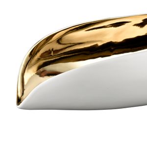 Greer Vessel - White and Gold Glazed 4