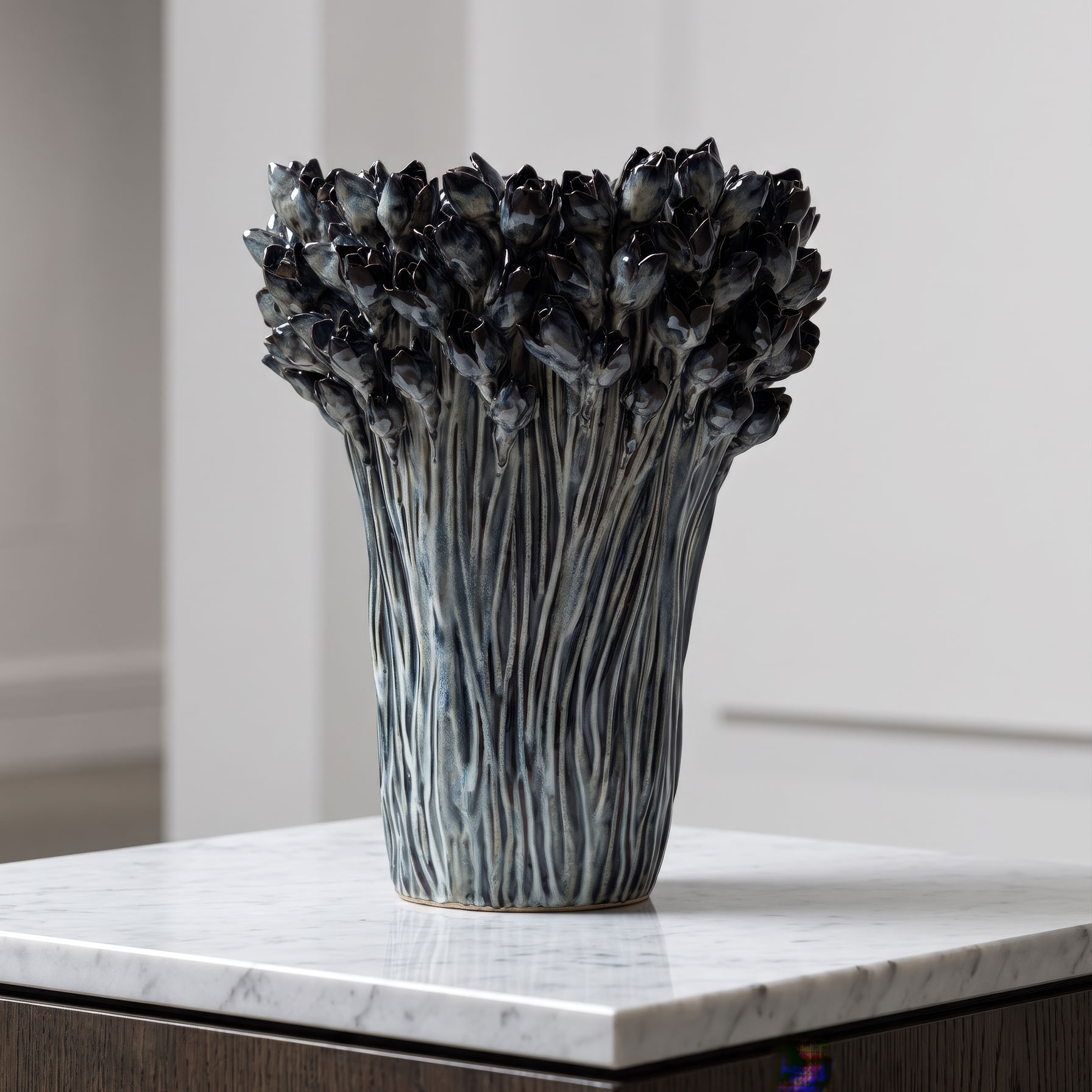 Arlen Azure Tall Vase