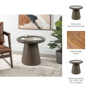 ELLERYWORTH BROWN TABLE 18 (IN) 11