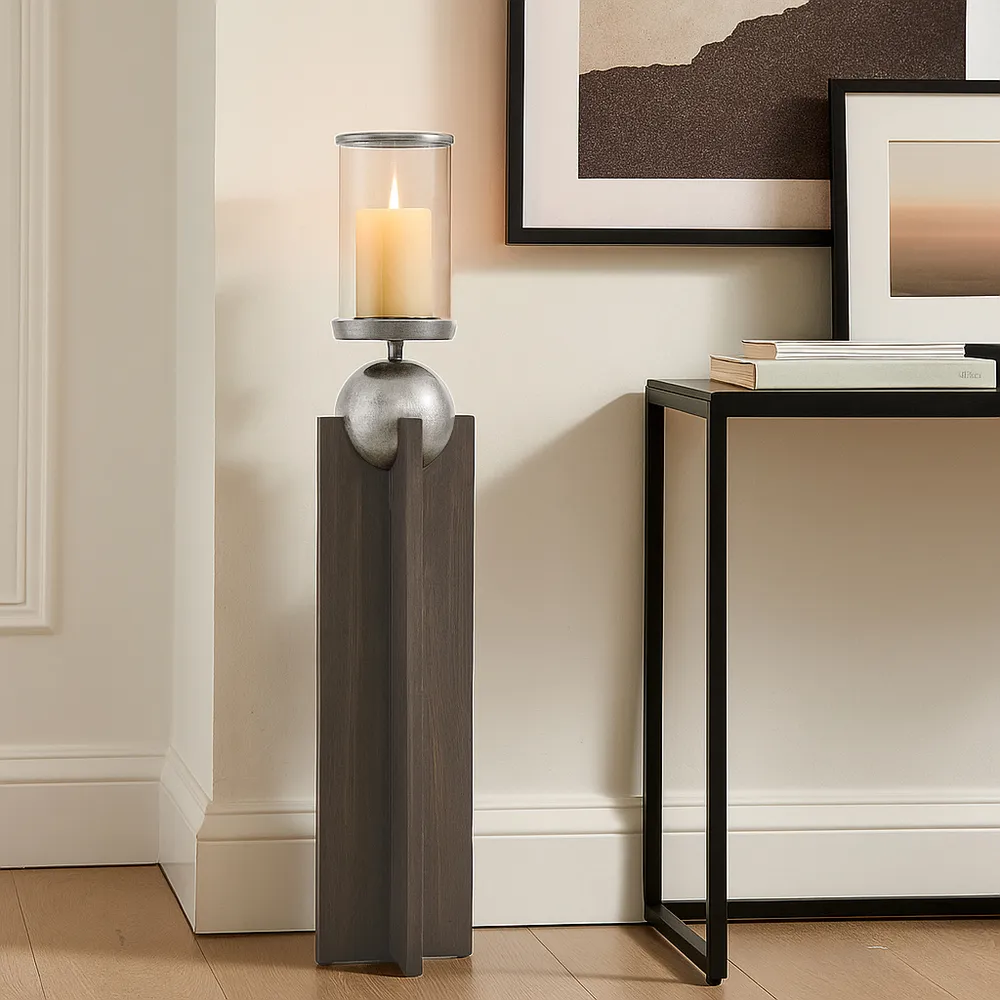 HOLDENSHAW GRAY CANDLE HOLDER 42 (IN)