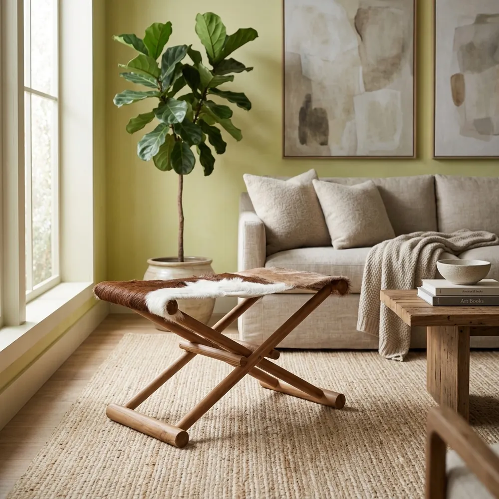 LANEHAVEN BROWN STOOL 17 (IN)