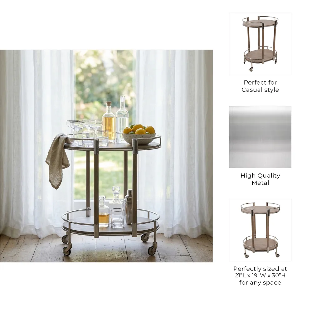 GUNNARWAY SILVER BAR CART 30 (IN)