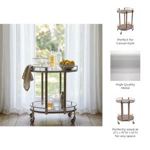 GUNNARWAY SILVER BAR CART 30 (IN) 10