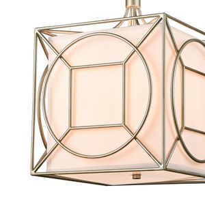 Shaftsbury Square 14'' Wide 3-Light Pendant - Antique Silver 3