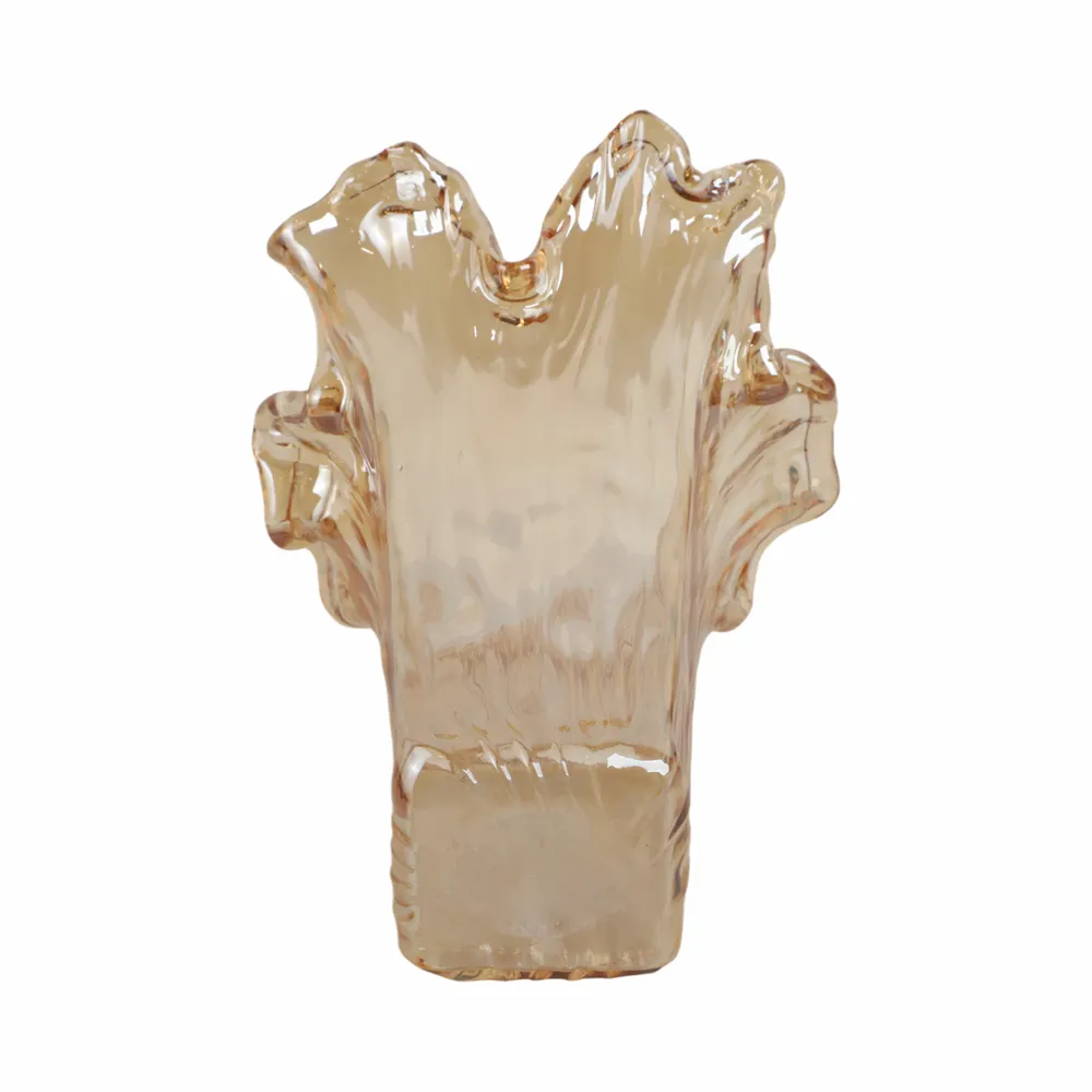 CLAYMORE BROWN GLASS VASE 15 (IN)