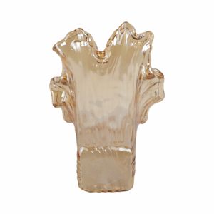 CLAYMORE BROWN GLASS VASE 15 (IN) 8