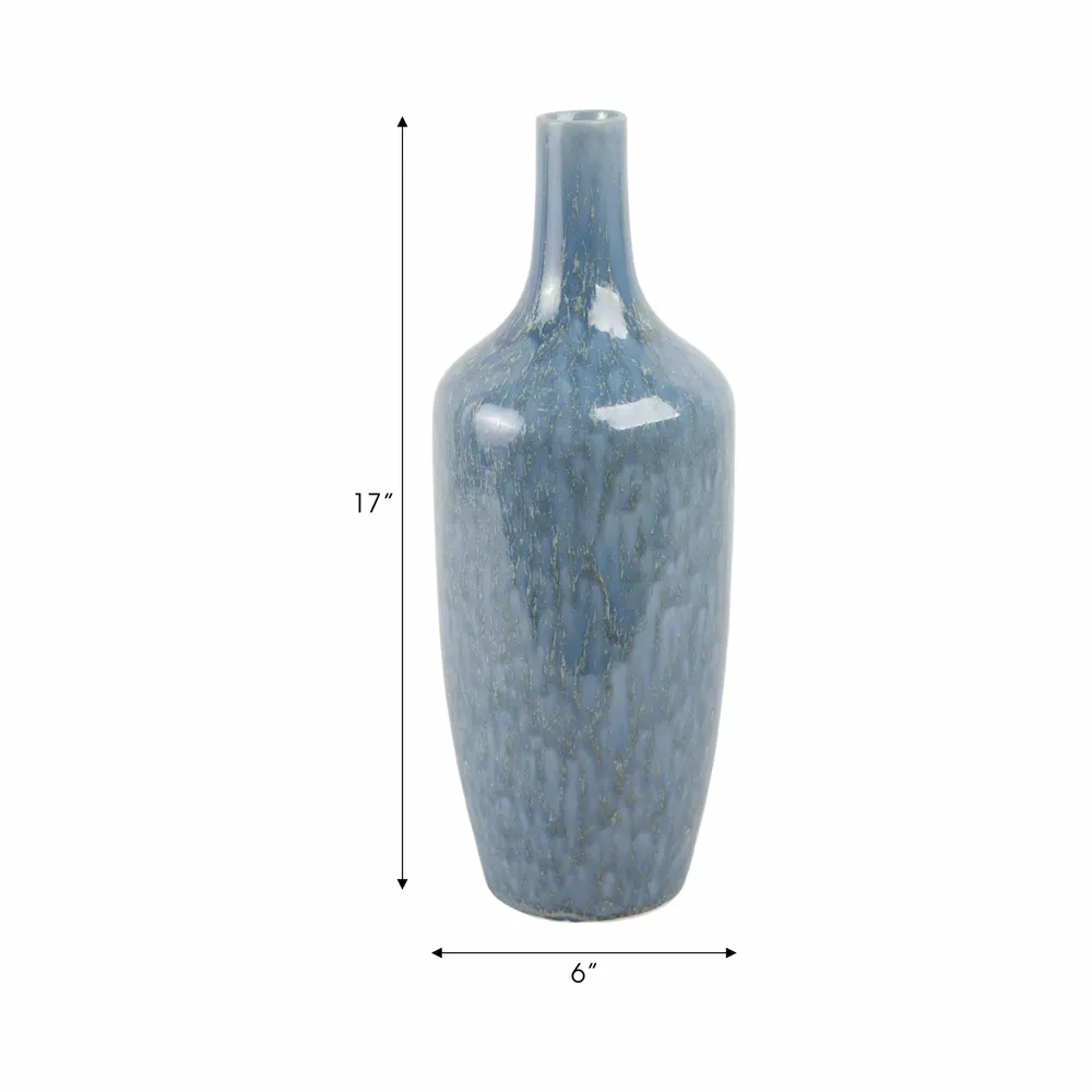 HENLEYSHAW TEAL VASE 17 (IN)