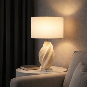 RAFECROSS IVORY LAMP 25 (IN) 12