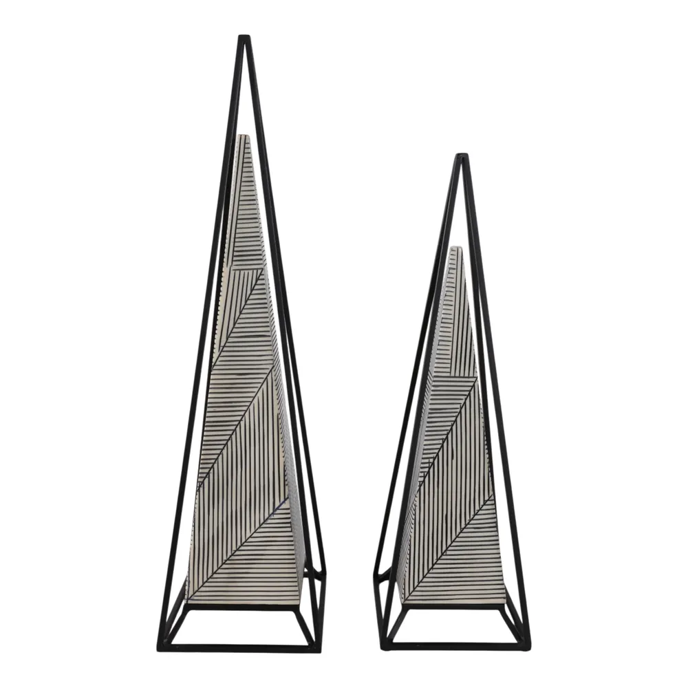 CLARACROSS SET OF 2 BLACK DECOR 26 (IN)