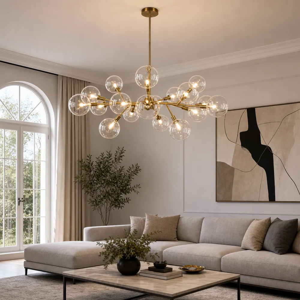 FOLEYSIDE GOLD CHANDELIER 12 (IN)