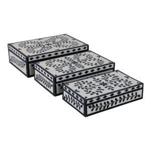 DRAPERTON SET OF 3 BLUE BOXES 4 (IN) 1