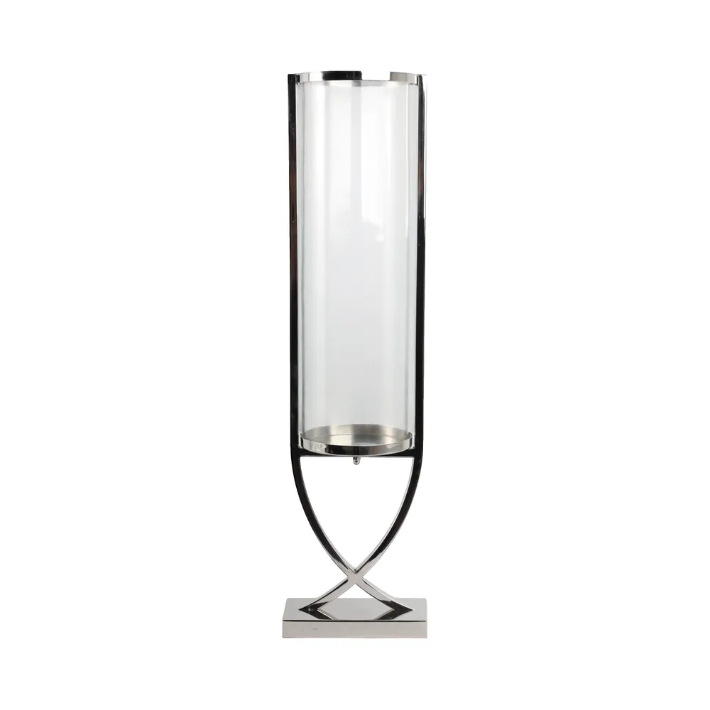 OLIVERHAVEN SILVER CANDLE HOLDER 31 (IN)
