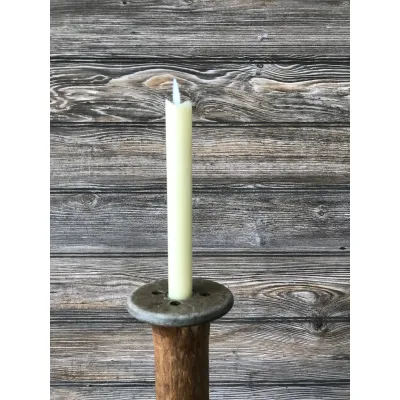 Cream Moving Flame Taper Candle 10in 2pack
