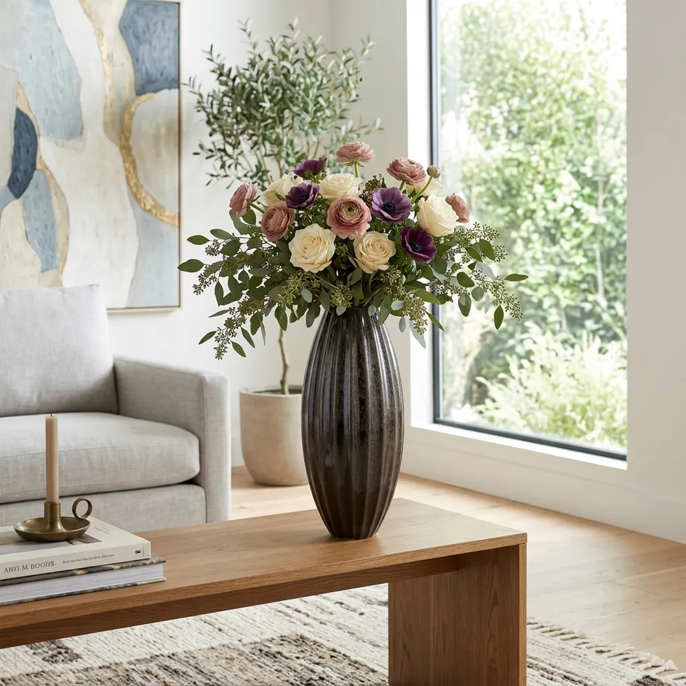 TILTONRIDGE BLACK VASE 20 (IN)