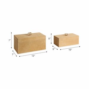 LAKEWICK SET OF 2 IVORY BOXES 6 (IN) 10