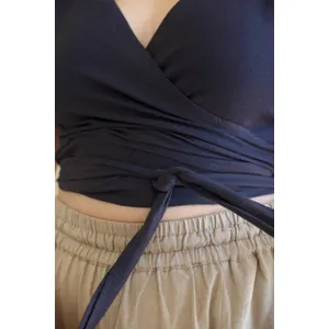 Convertible Wrap Blouse / Midnight 3