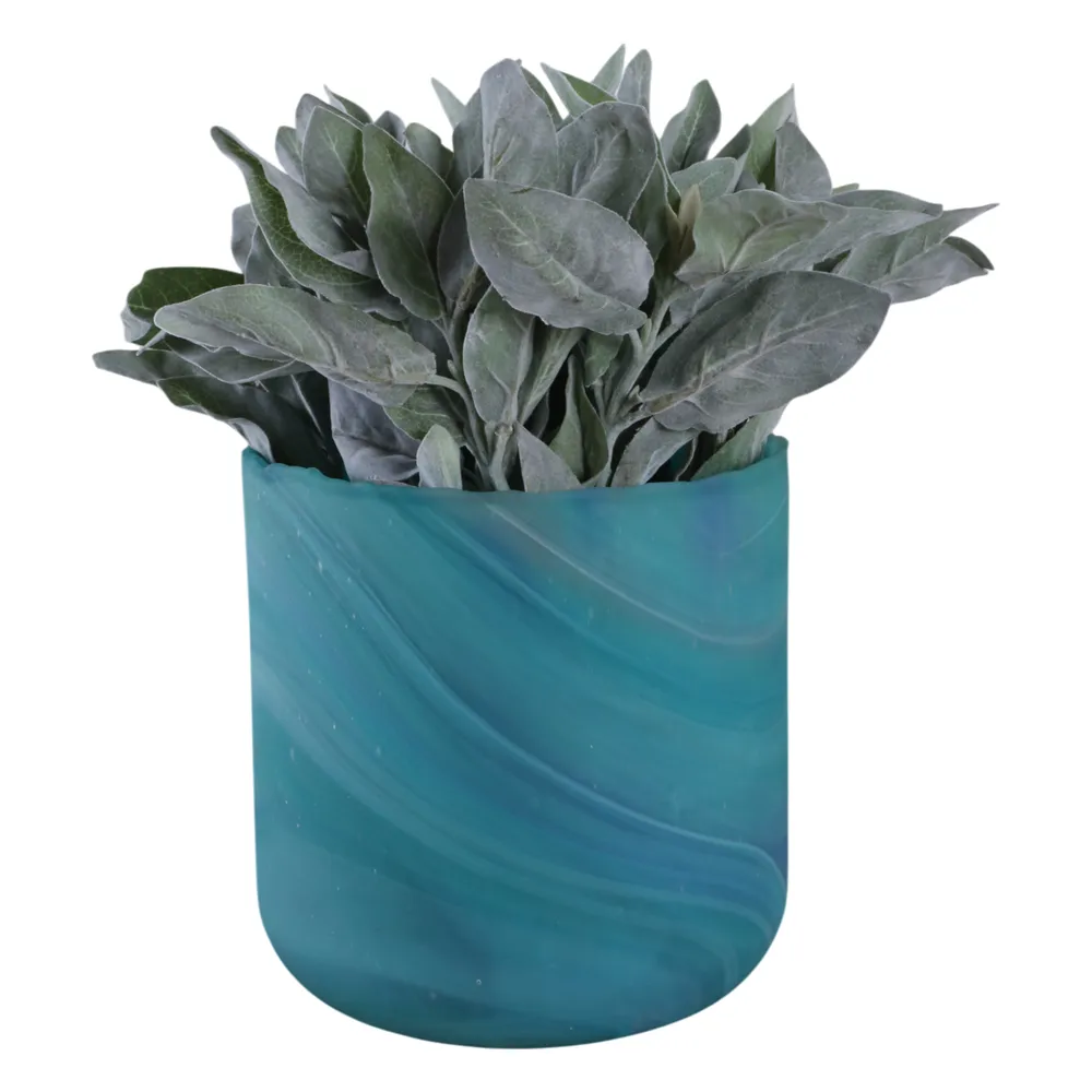 PARKERGROVE TURQUOISE GLASS VASE 11 (IN)