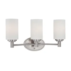 Pittman 19'' Wide 3-Light Vanity Light - Brushed Nickel 1