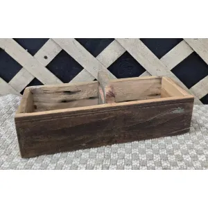 Divided Wooden Tray 12x5x4in 2