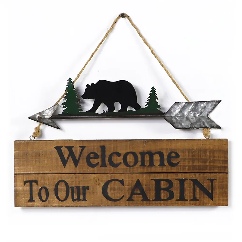 15-1/3" WELCOME TO OUR CABIN PLAQUE