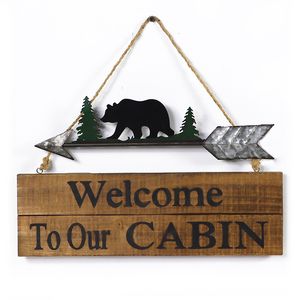 15-1/3" WELCOME TO OUR CABIN PLAQUE 1