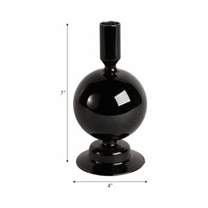 SKYLERCLIFF BLACK CANDLE HOLDER 7 (IN) 7