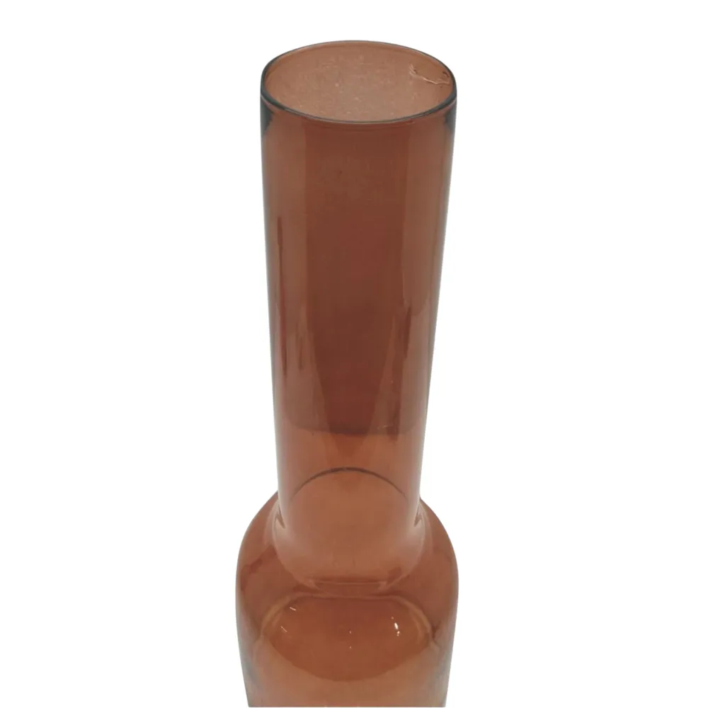 HOLLISBEACH BROWN GLASS VASE 20 (IN)