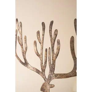 Set of 2 Rustic Metal Reindeer 2