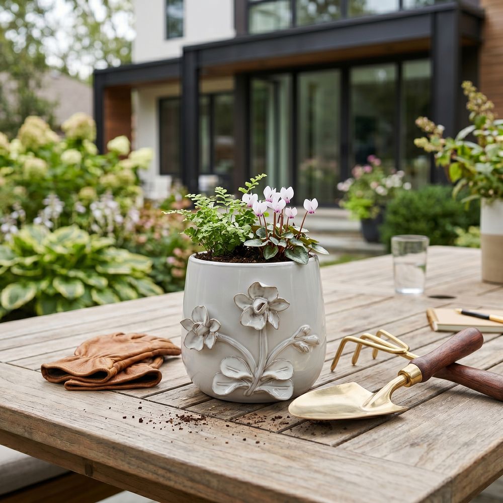 VINSONRUN IVORY PLANTER 6 (IN)