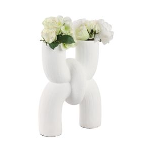 STONEHAM WHITE VASE 15 (IN) 3
