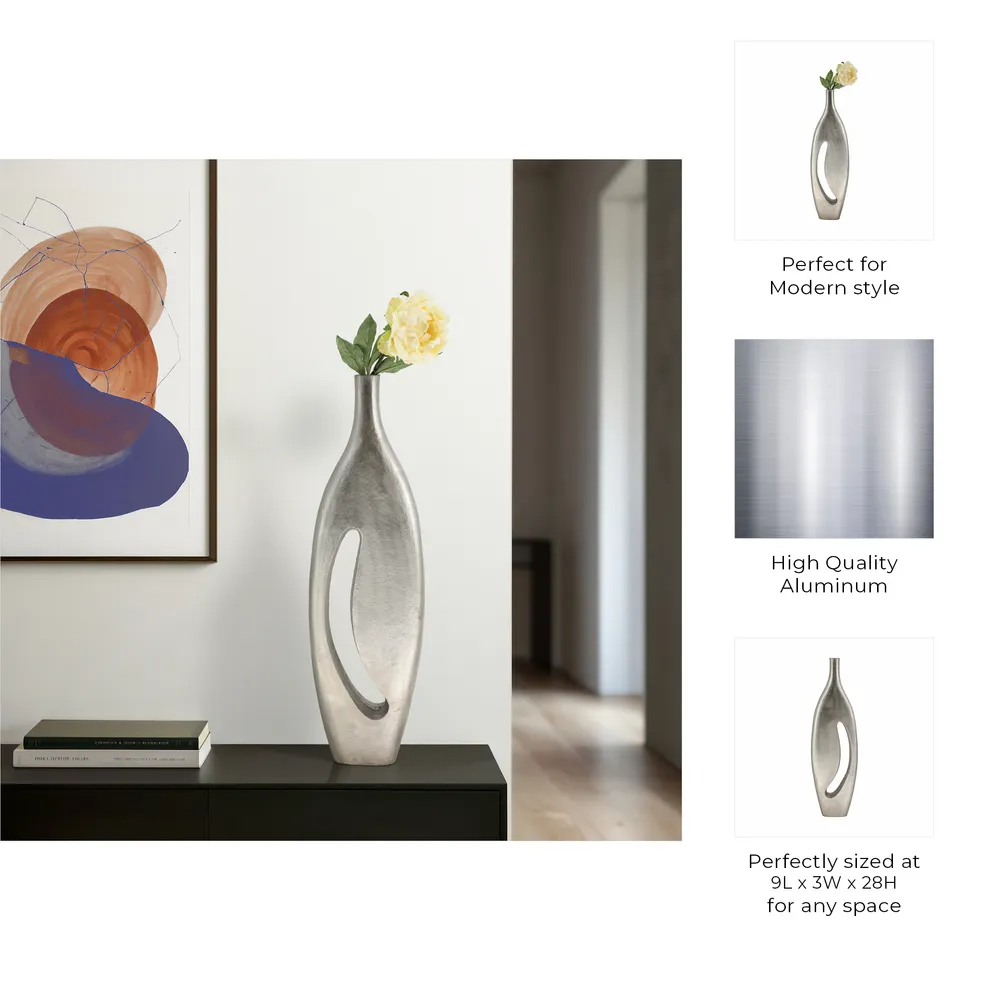 COLVINRUN SILVER VASE 28 (IN)