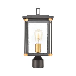 Vincentown 17'' High 1-Light Outdoor Post Light - Matte Black 2