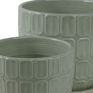 LEONAHAM SET OF 2 GREEN PLANTER 7 (IN) 7