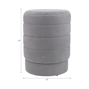 PENNFIELD GRAY OTTOMAN 19 (IN) 9