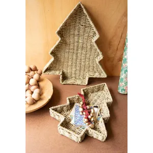 Set of 2 Woven Vine Christmas Tree Baskets 5