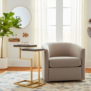 LEILAVALE SET OF 2 BLACK TABLE 25 (IN) 12