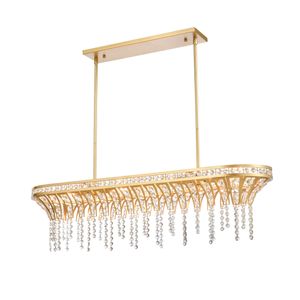 Fantania 36'' Wide 4-Light Linear Chandelier - Champagne Gold 5