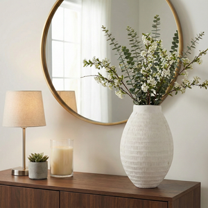 HAZENVALE WHITE VASE 17 (IN) 2