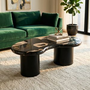 COLVINWIND BLACK COFFEE TABLE 19 (IN) 12