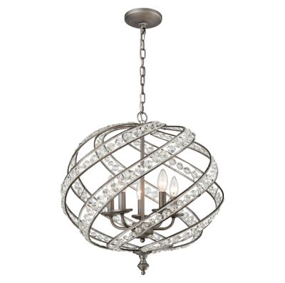 Renaissance 21″ Wide 5-Light Chandelier - Weathered Zinc
