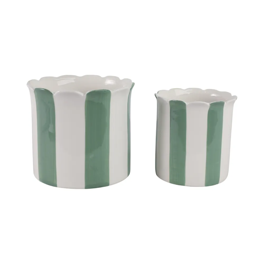 RAFESHAW SET OF 2 GREEN PLANTER 7 (IN)