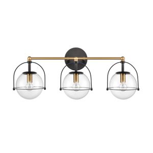 Langford 24'' Wide 3-Light Vanity Light - Satin Brass 2